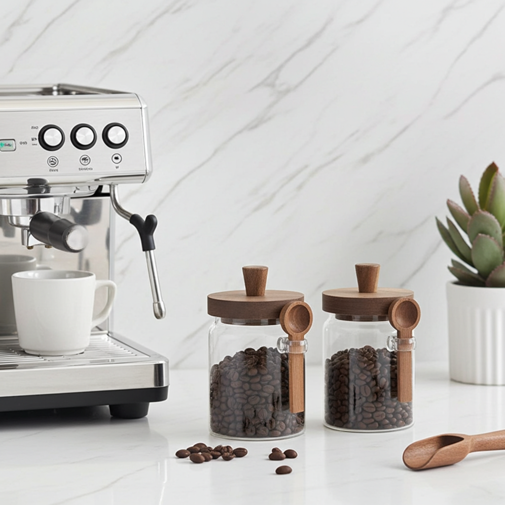 Premium Vorratsglas Set (3-teilig) mit Holzdeckel – Luftdichte Aufbewahrung für Küche