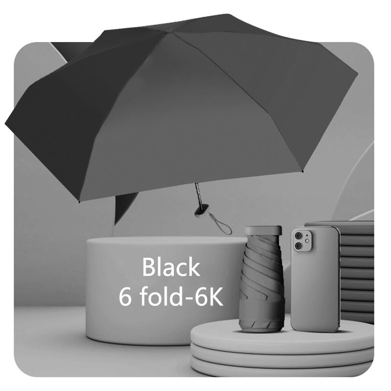 Compact pocket umbrella in black – UV and rain protection
