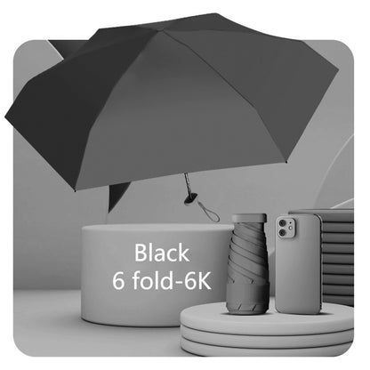 Compact pocket umbrella in black – UV and rain protection
