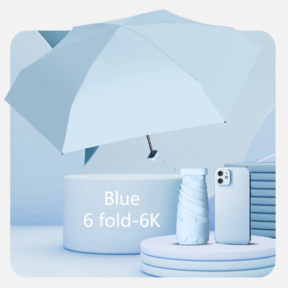 Compact pocket umbrella in blue – UV and rain protection
