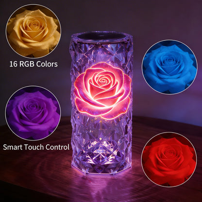 LED Kristall Tischlampe RGB mit Touch-Funktion – Hochwertiges Produktfoto